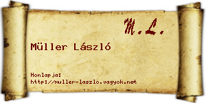 Müller László névjegykártya