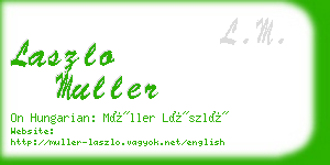 laszlo muller business card